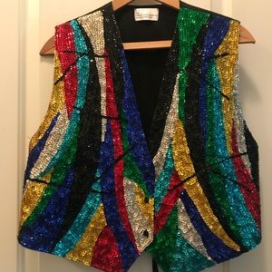 Vintage Sequins Vest
